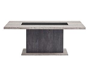 D8030 Black/Brown Dining Table w/Storage Drawers & Door by Global Furniture