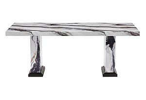 D8212 White/Brown Dining Table by Global Furniture