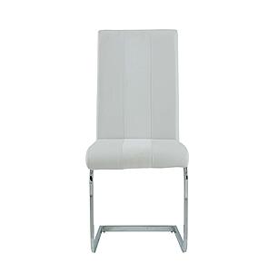D915 White Faux Leather Dining Chair (Set of 4) by Global Furniture