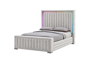 Elias Grey Queen Bed w/Immersive Sound by Global Furniture