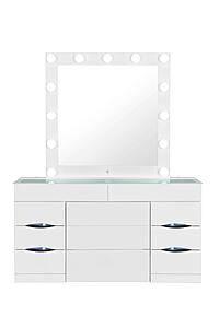 Ella White Vanity w/Speaker by Global Furniture