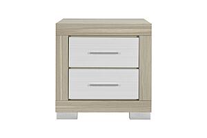 Emma Natural/White Nightstand by Global Furniture
