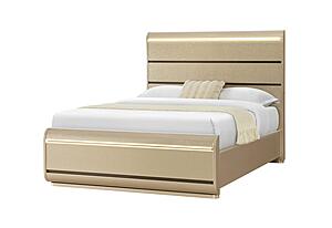 Genesis Gold Queen Bed w/LED by Global Furniture