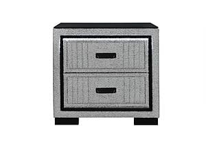 Isabella Grey Nightstand w/LED by Global Furniture