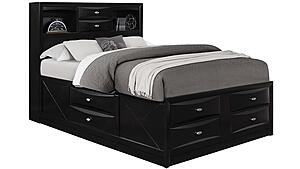 Linda Black Queen Bed Group by Global Furniture