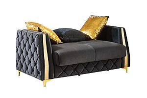 Lippa Upholstery Loveseat - Black by Galaxy Furniture