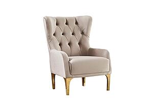 Lippa Upholstery Chair - Taupe by Galaxy Furniture