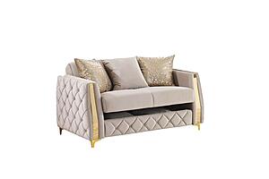 Lippa Upholstery Loveseat - Taupe by Galaxy Furniture