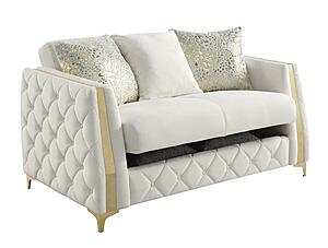 Lippa Upholstery Loveseat - Off White by Galaxy Furniture