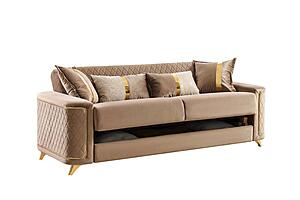 Lisa Velvet Upholstery 3 piece Sofa Set - Copper by Galaxy Furniture