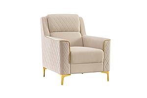 Lisa Velvet Upholstery Chair - Ivory by Galaxy Furniture