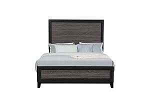 Lisbon Grey/Black Queen Bed Group by Global Furniture