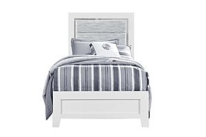 Luccia White Twin Bed Group w/LED by Global Furniture