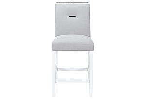 Monaco Grey/White Bar Stool (Set of 2) by Global Furniture