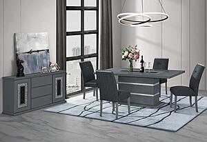 Monaco Grey/Black Dining Chair by Global Furniture