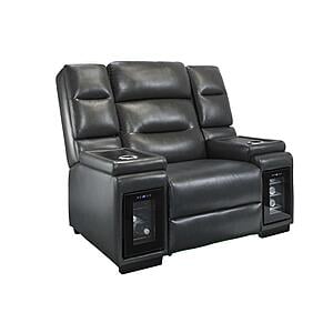 Mvp Blanche Black Power Recliner w/Power Headrest by Global Furniture
