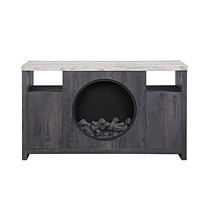 Nyla Grey 60" Entertainment Unit w/Speakers & LED by Global Furniture