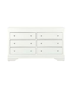 Pompei Metallic White Dresser by Global Furniture