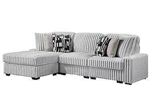 Puffy L-Shaped Sectional Sofa - Gray by Galaxy Furniture