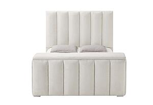 Serenity Crema Queen Bed w/Speaker, TV Lift & Fireplace by Global Furniture