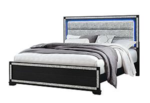 Soleil Charcoal King Bed Group w/Cooler & Speaker by Global Furniture