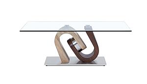 T4126 Brown Glass Top Coffee Table by Global Furniture