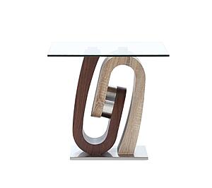 T4126 Brown Glass Top End Table by Global Furniture
