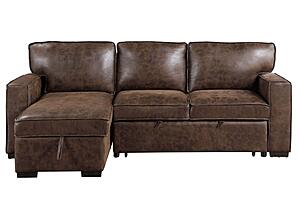 U0203 Coffee Reversible Pull Out Sofa Bed by Global Furniture