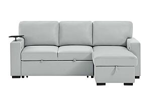 U0212 Blanche Silver Pull Out Sofa Bed by Global Furniture