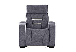U1895 Grey P2 Recliner w/Is & LED by Global Furniture