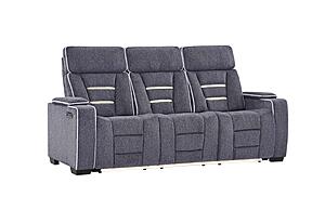 U1895 Grey P2 Reclining Sofa/Console Reclining Loveseat by Global Furniture