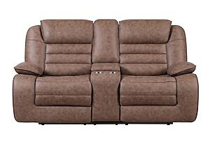 U2250 Brown Console Reclining Loveseat by Global Furniture