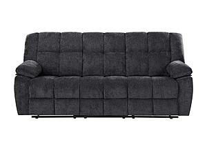 U6000 Black Reclining Sofa/Console Reclining Loveseat/Recliner by Global Furniture
