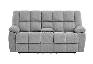 U6000 Smoke Console Reclining Loveseat by Global Furniture