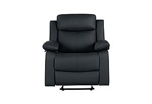 U6026 Black PU 72A Glider Recliner w/LED by Global Furniture