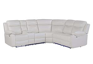 U6026 Blanche White Right Arm Facing Sectional by Global Furniture