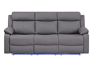 U6026 Grey PU 46A Reclining Sofa w/LED by Global Furniture