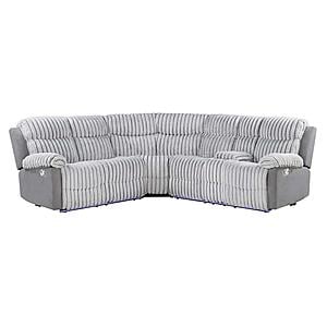 U6028 Grey Sectional w/LED by Global Furniture