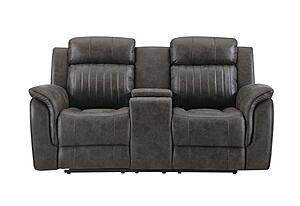 U8517 Grey Console Reclining Loveseat by Global Furniture