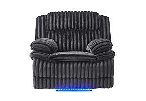 U8686 Black Power Recliner w/LED by Global Furniture