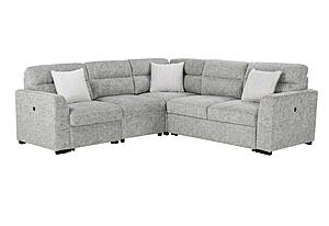 U9401 Nickel Sofa Bed Sectional w/3 Pillows by Global Furniture