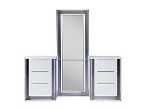 Ylime-Smooth White King Bed Group Fully Slatted w/Vanity Set by Global Furniture