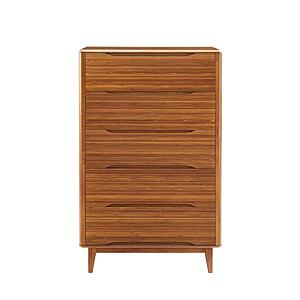 Currant Five Drawer High Chest - Amber by Greenington