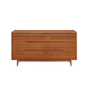 Currant Six Drawer Double Dresser - Amber by Greenington