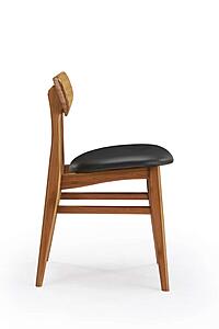 Cassia Dining Chair w/Leather Seat - Amber (Set of 2) by Greenington
