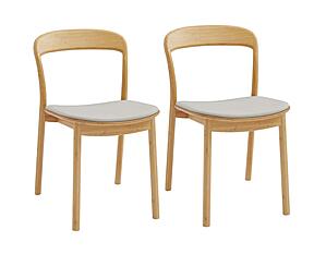 Hanna Dining Chair Leather Seat - Wheat (Set of 2) by Greenington