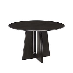 48" Luna Round Dining Table - Caviar by Greenington