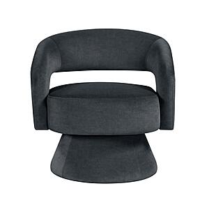 Lavon Swivel Chair - Dark Gray by Homelegance