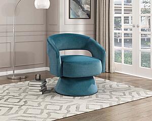 Lavon Swivel Chair - Dark Teal by Homelegance
