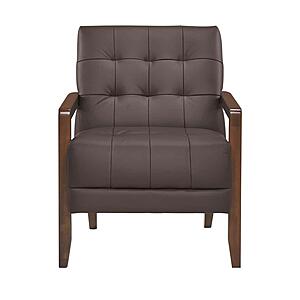 Crafton Accent Chair - Dark Brown by Homelegance